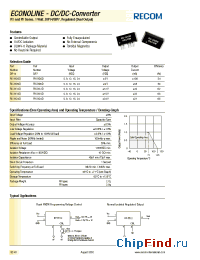 Datasheet RY-0505D manufacturer Recom